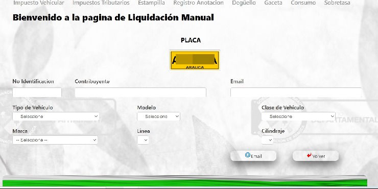 impuesto vehicular en Arauca