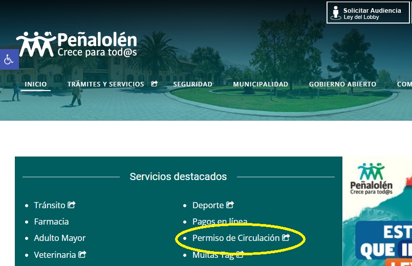 Permiso de circulación en Peñalolén