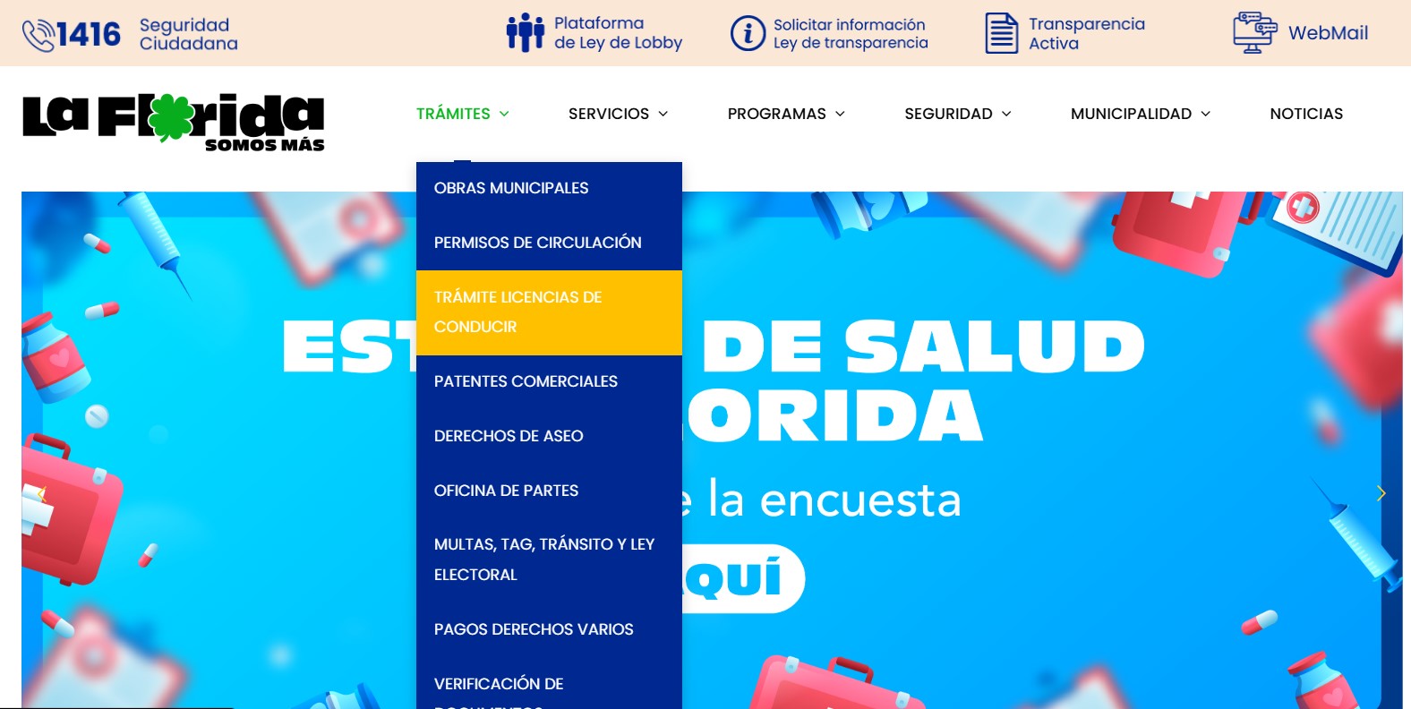 municipalidad de la florida trámite licencia de conducir