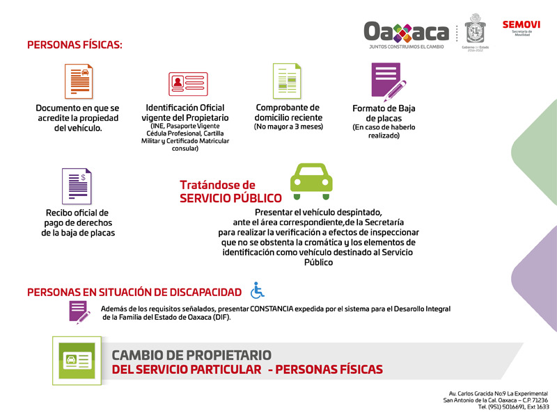 cambio de propietario oaxaca