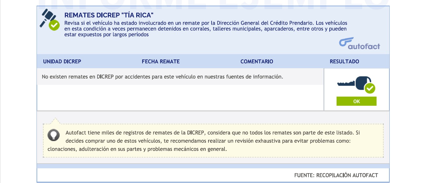 Auto de remates DICREP