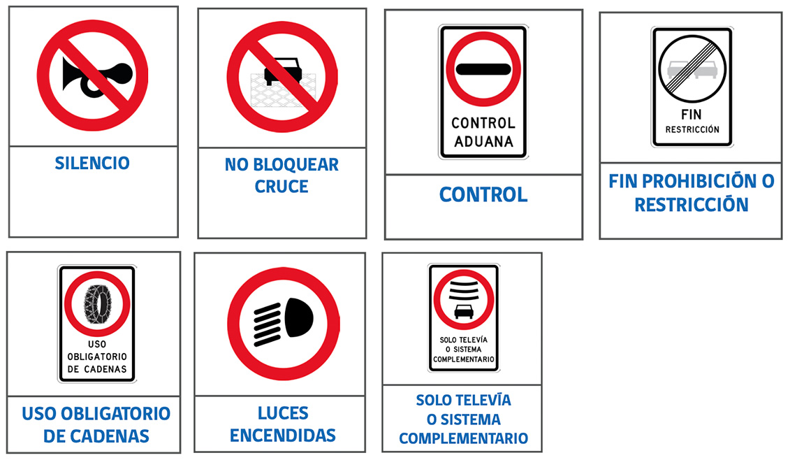 Señales verticales de tránsito reglamentarias