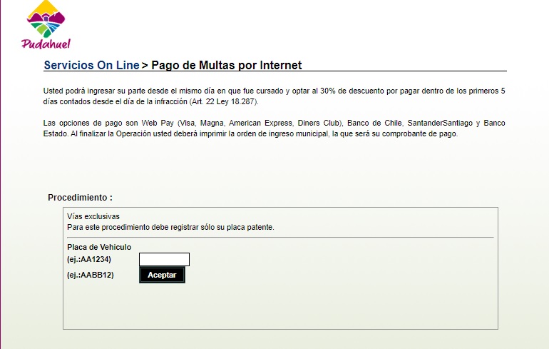 Pago multas JPL Pudahuel