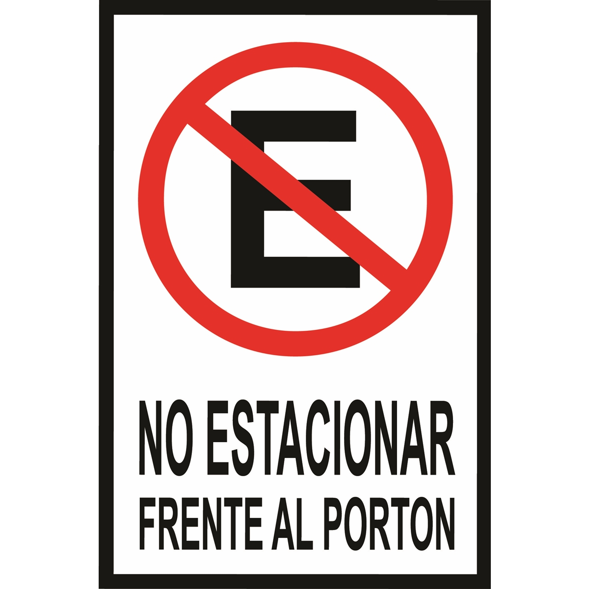 no estacionar frente al portón