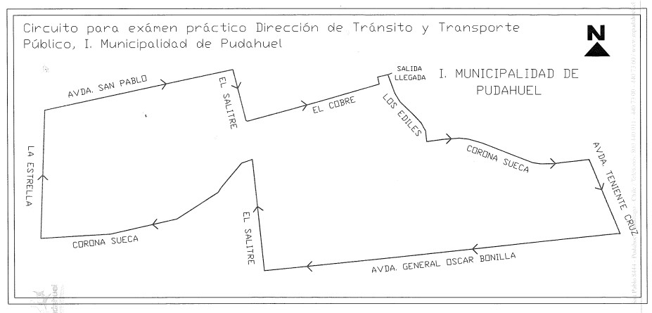 recorrido examen práctico licencia de conducir Pudahuel