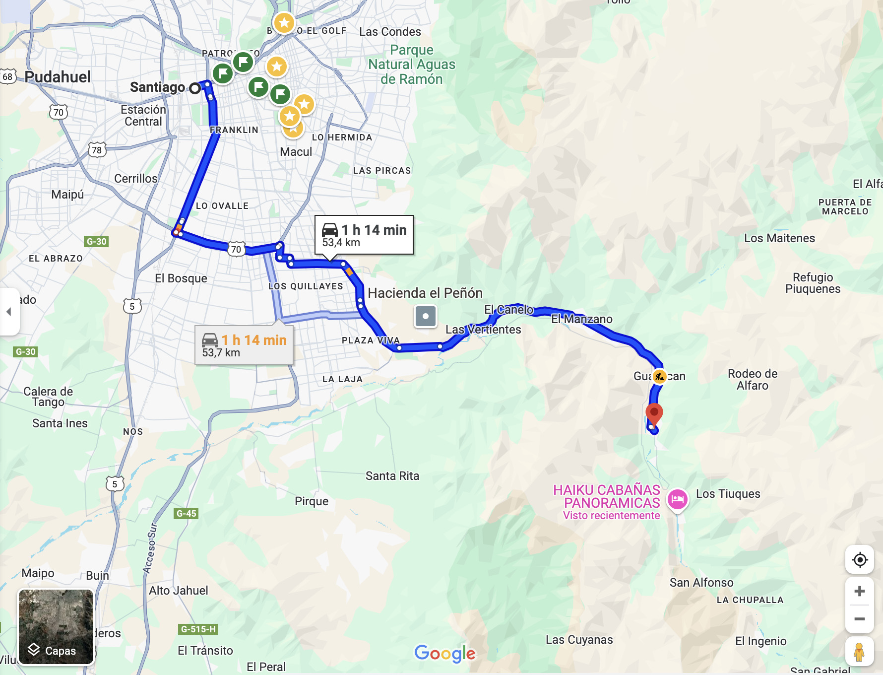 Ir al Cajón del Maipo en auto: ¿Cómo llegar?