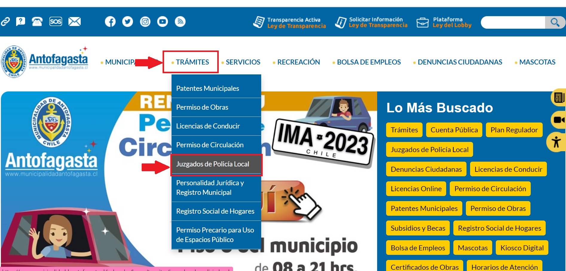 Cómo pagar las multas de tránsito online en la comuna de Antofagasta