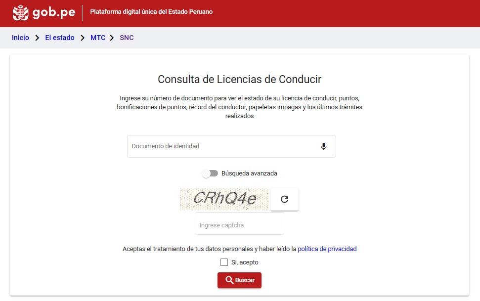 Duplicado brevete Perú