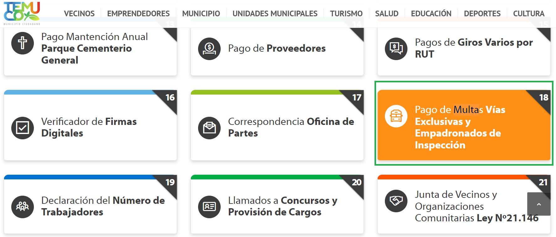 Pagar multas en Temuco