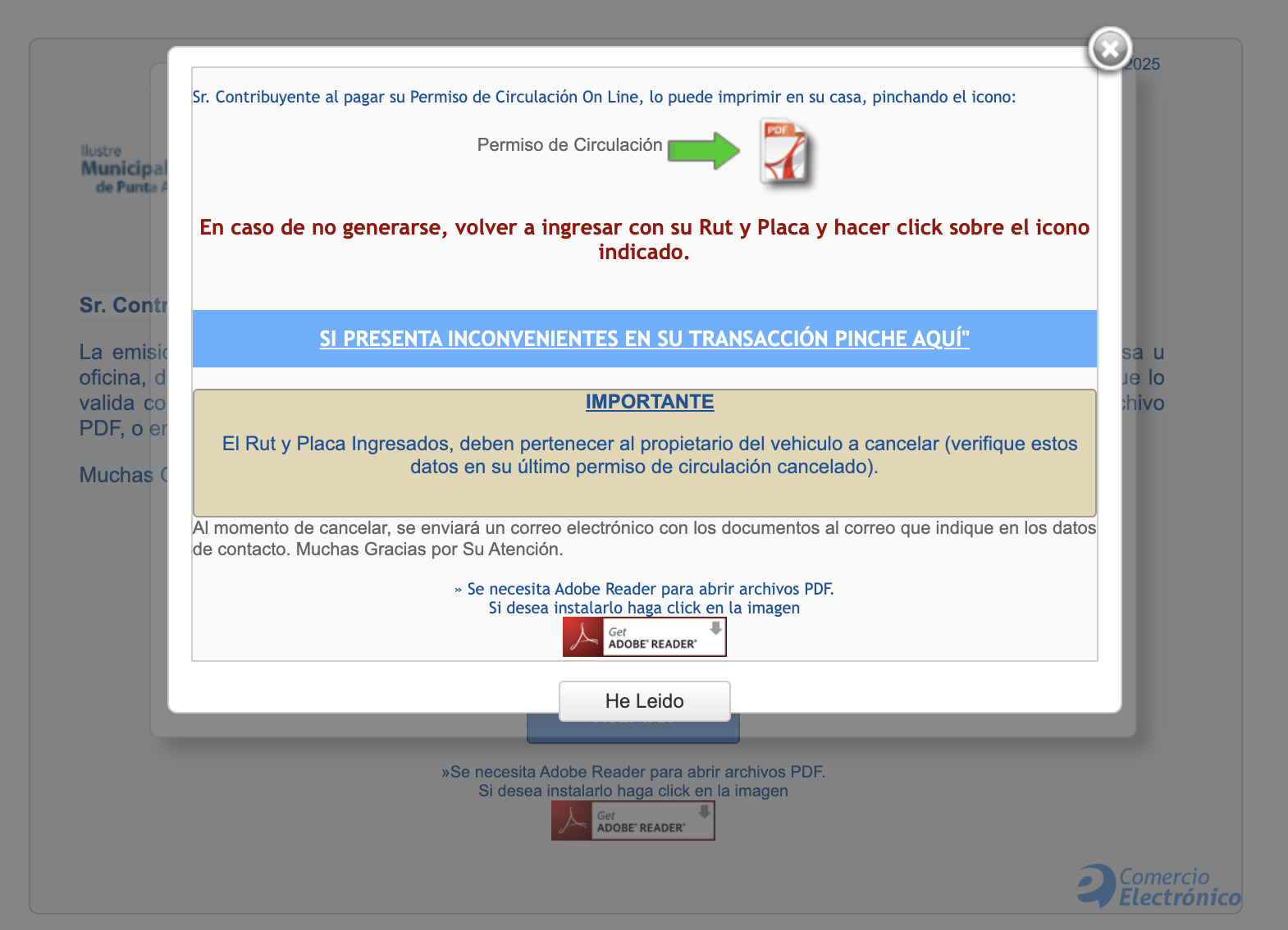 Permiso de circulación en Punta Arenas en 2025 online