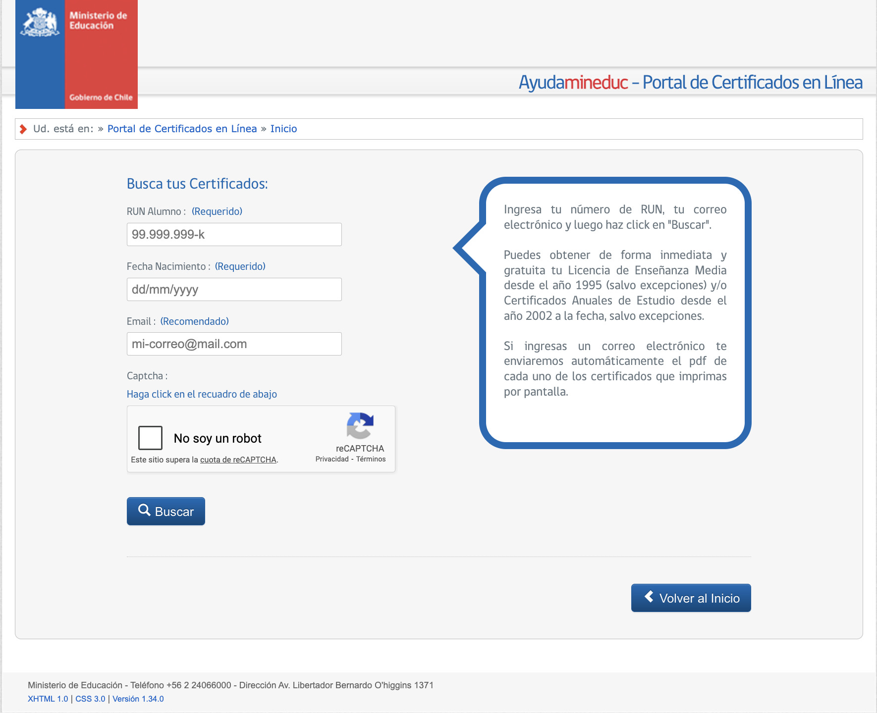 Certificado de estudios y licencia de conducir mineduc