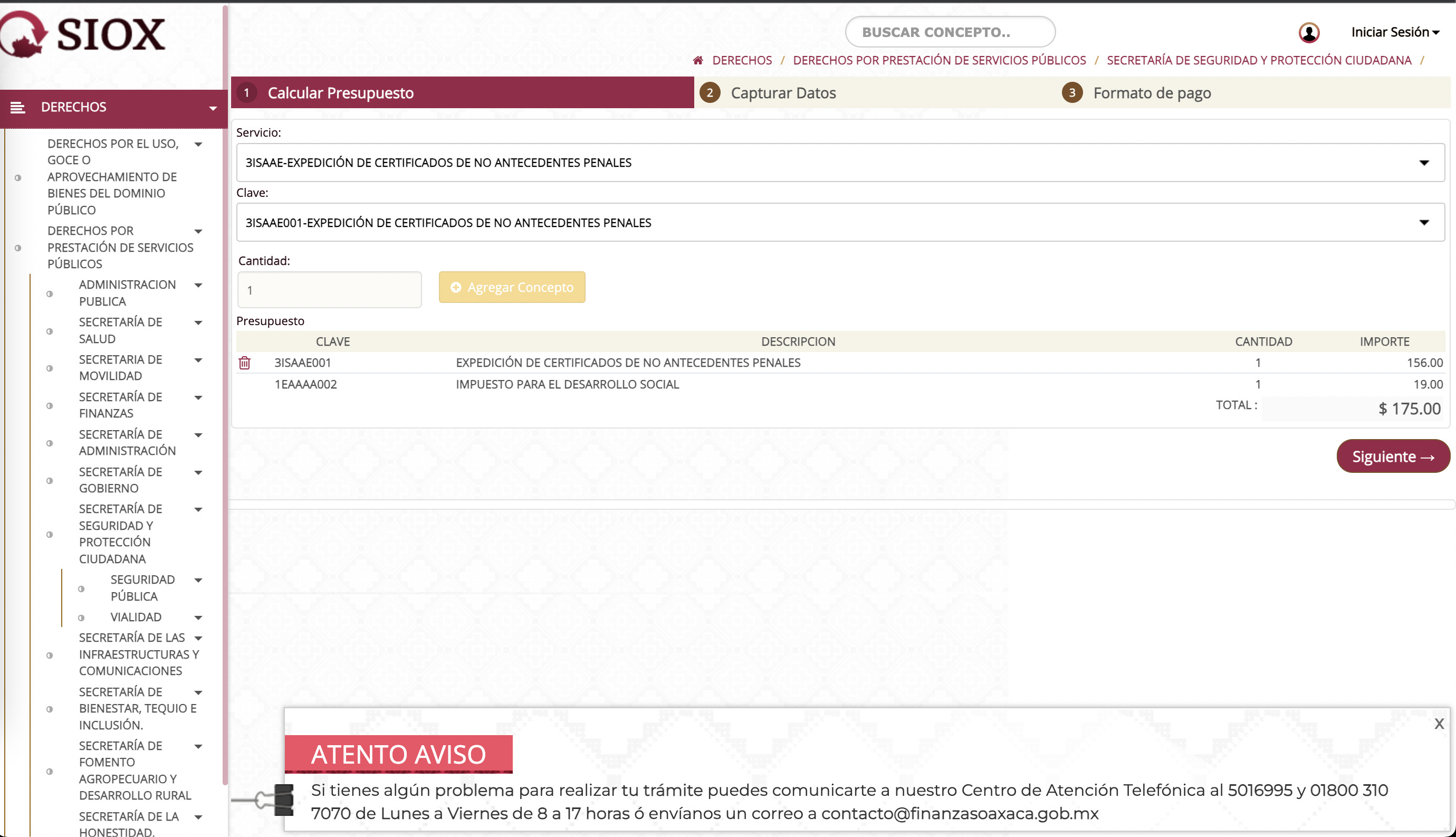 Antecedentes no penales Oaxaca