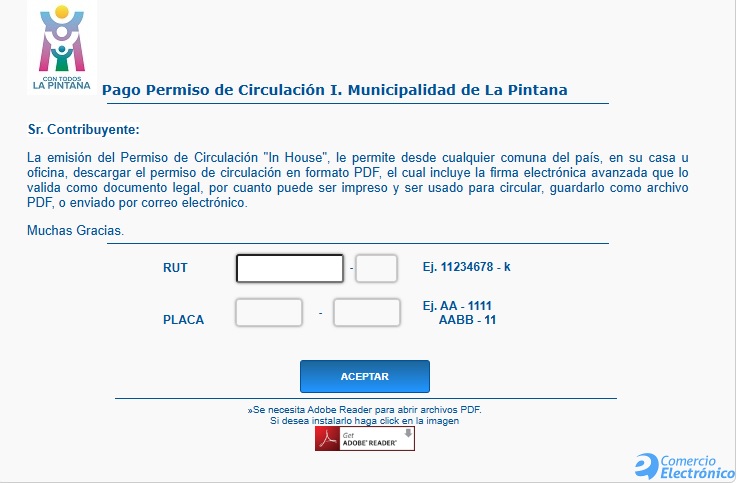 Pago permiso de circulación La Pintana