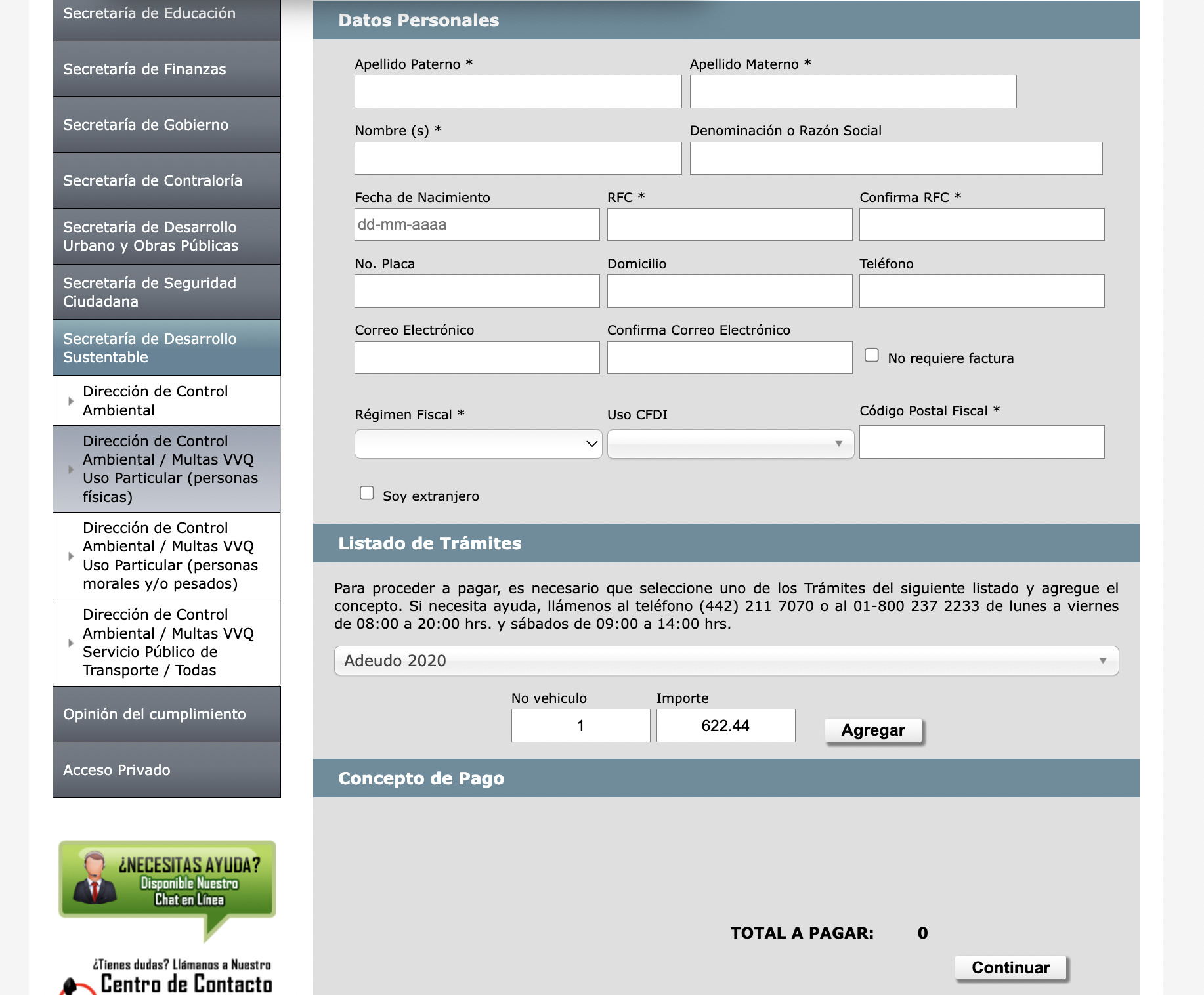 Multas de tránsito en Querétaro