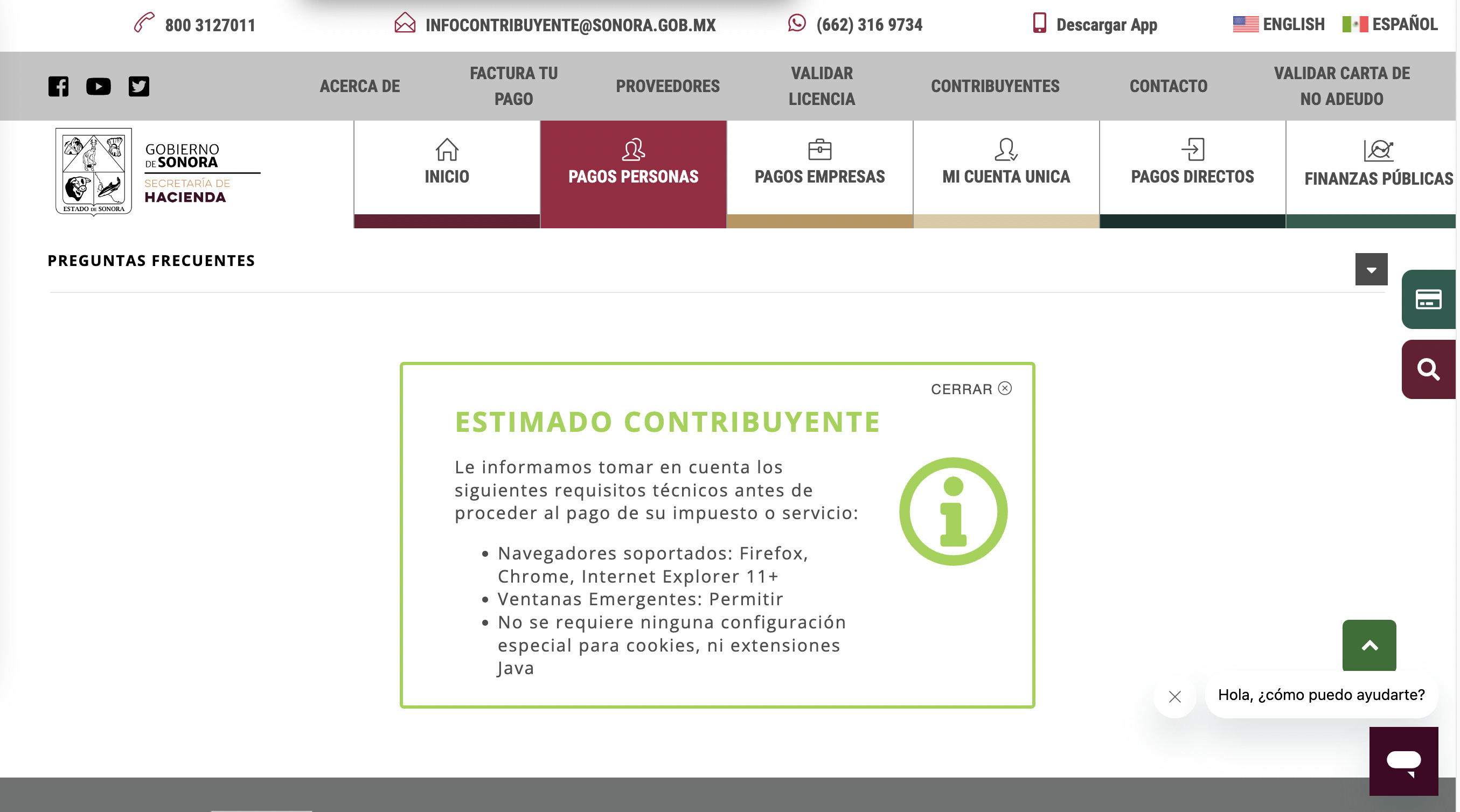 Carta de no antecedentes penales en Sonora