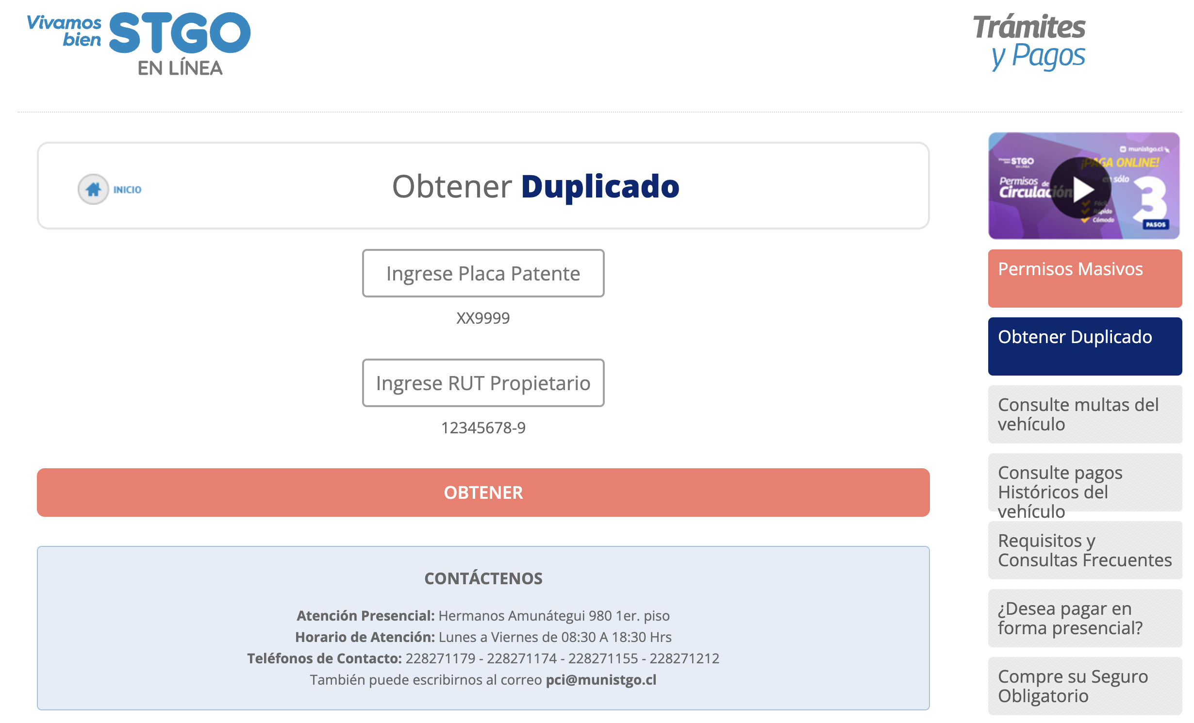 Descargar el permiso de circulación municipalidad de santiago
