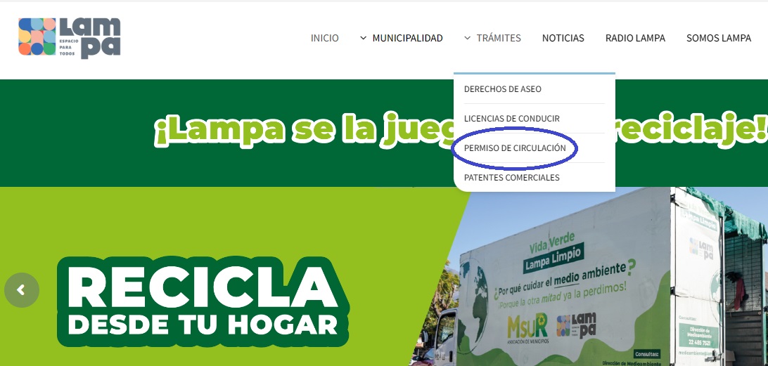 Permiso de circulación en Lampa