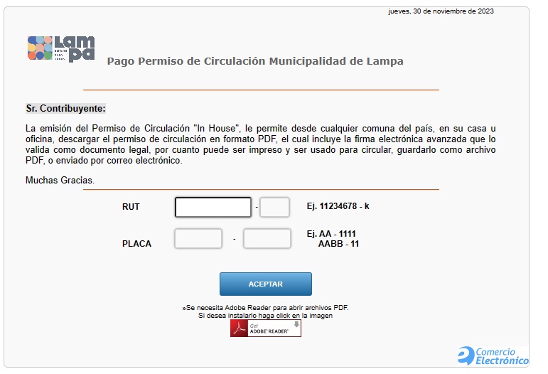 Permiso de Circulación en Lampa
