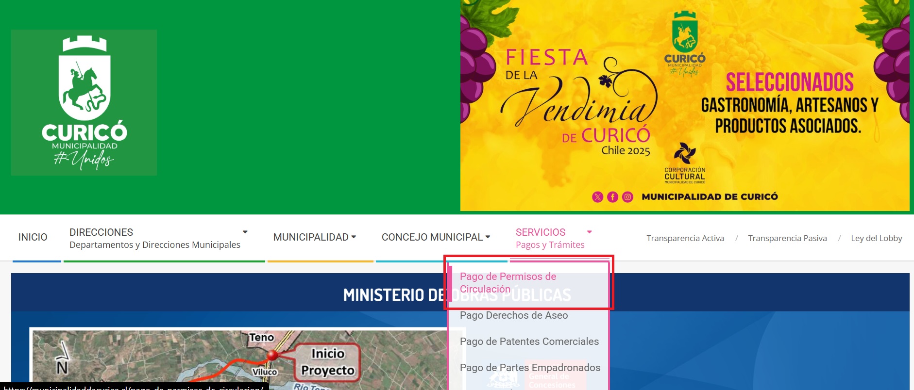 pago permiso de circulación municipalidad de curicó 2025