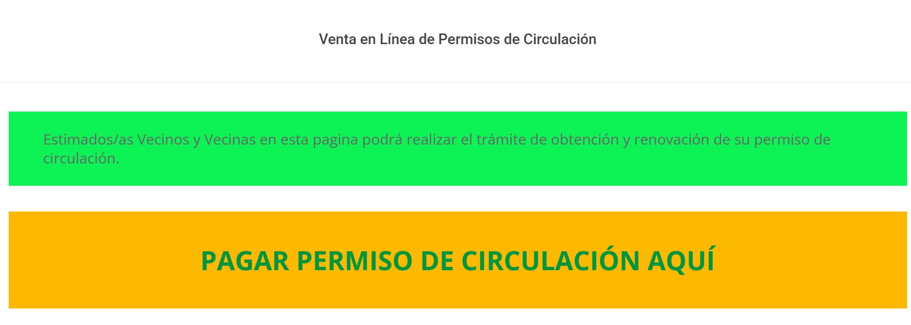 Pagar permiso de cirulación aquí