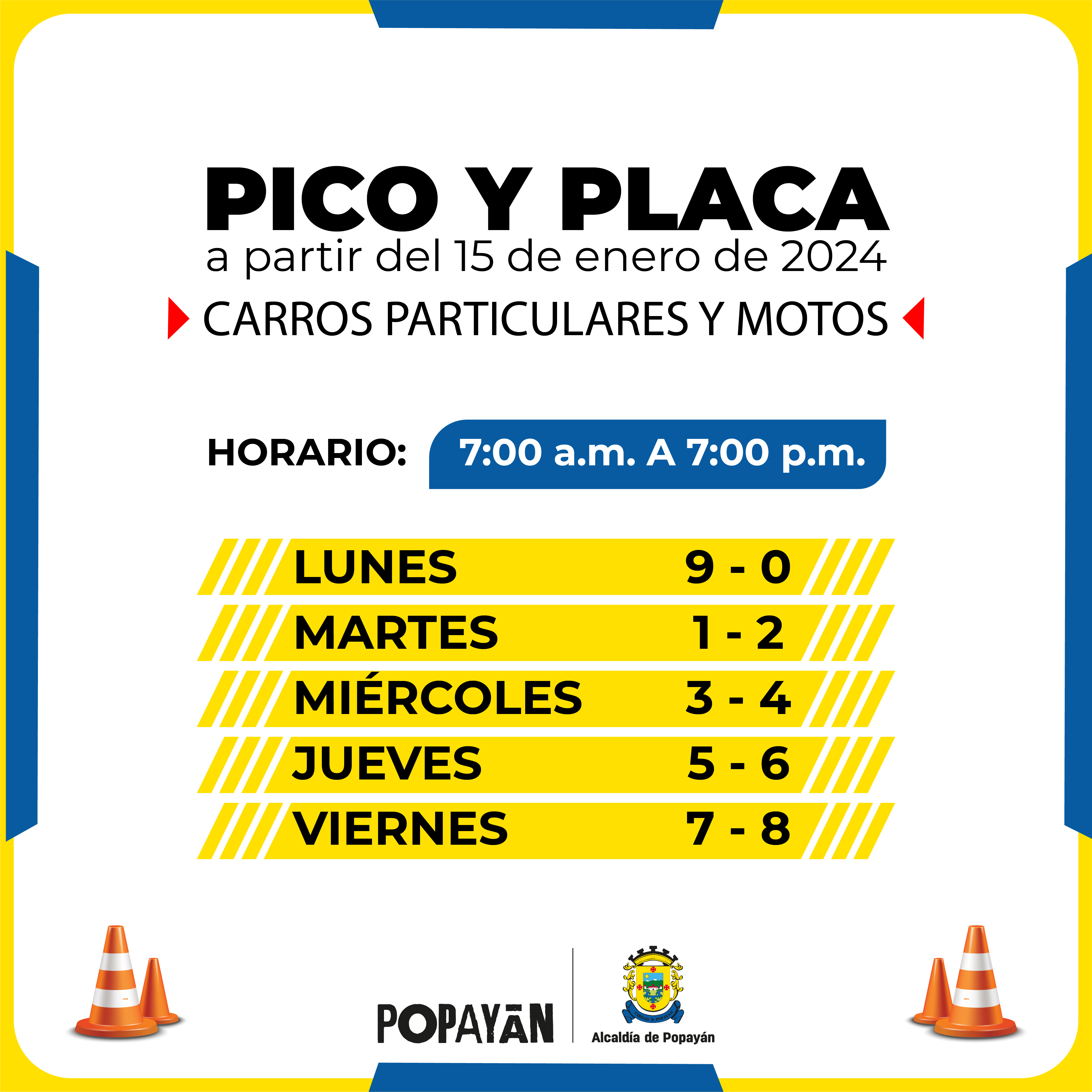 pico y placa popayan