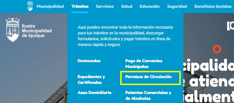 Permiso de circulación Iquique