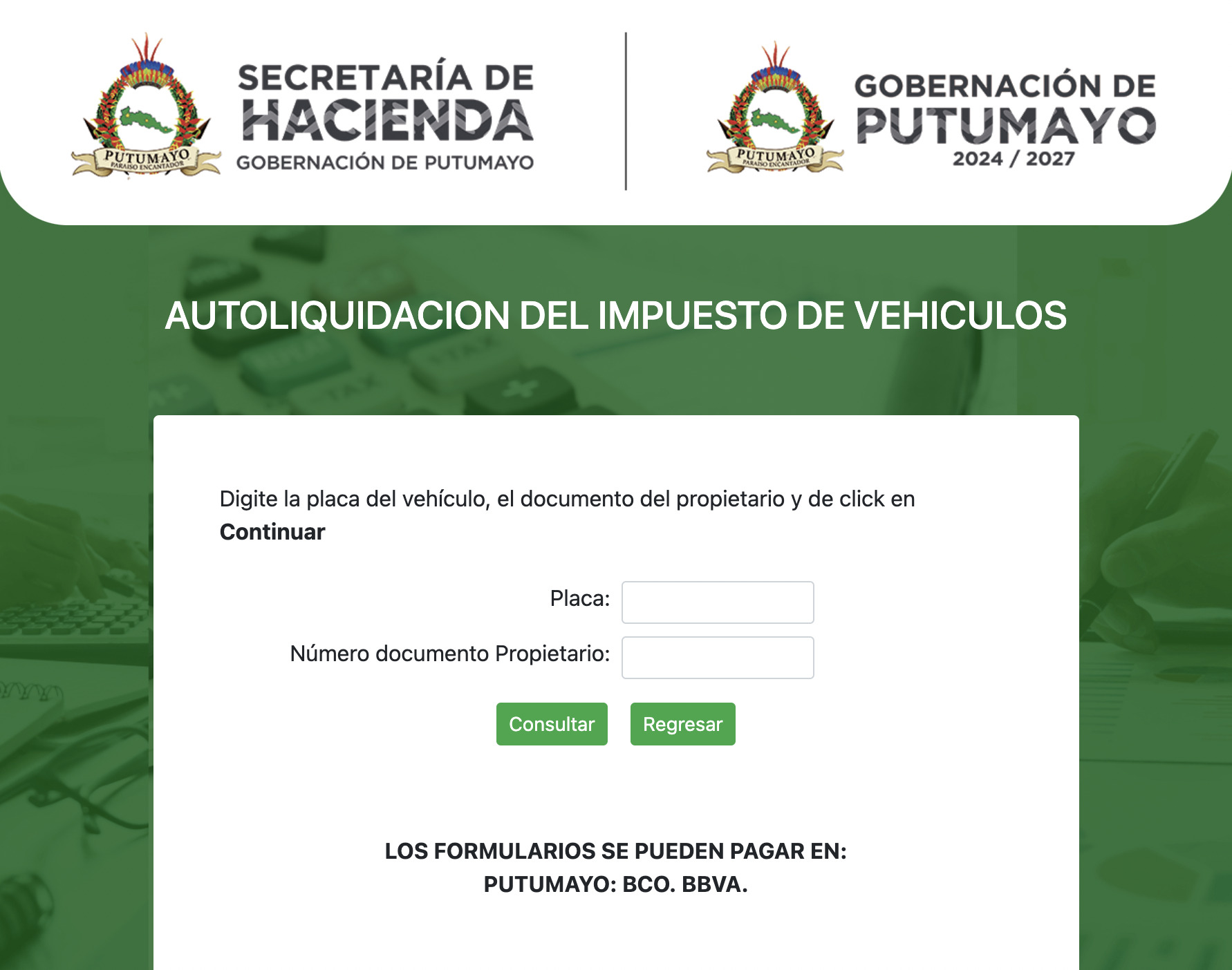 impuesto vehicular en putumayo 2024