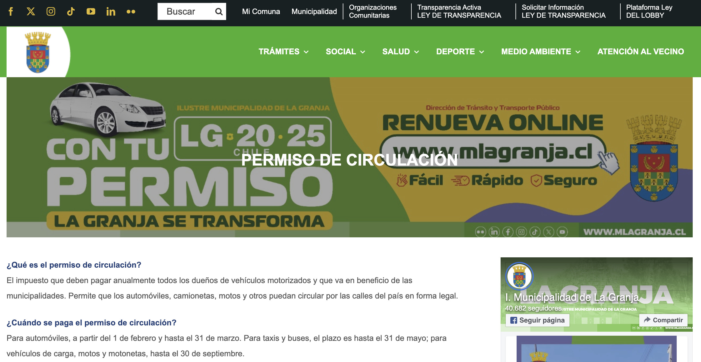 Permiso de circulación en La Granja online