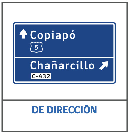 Señales informativas de tránsito: de direccion