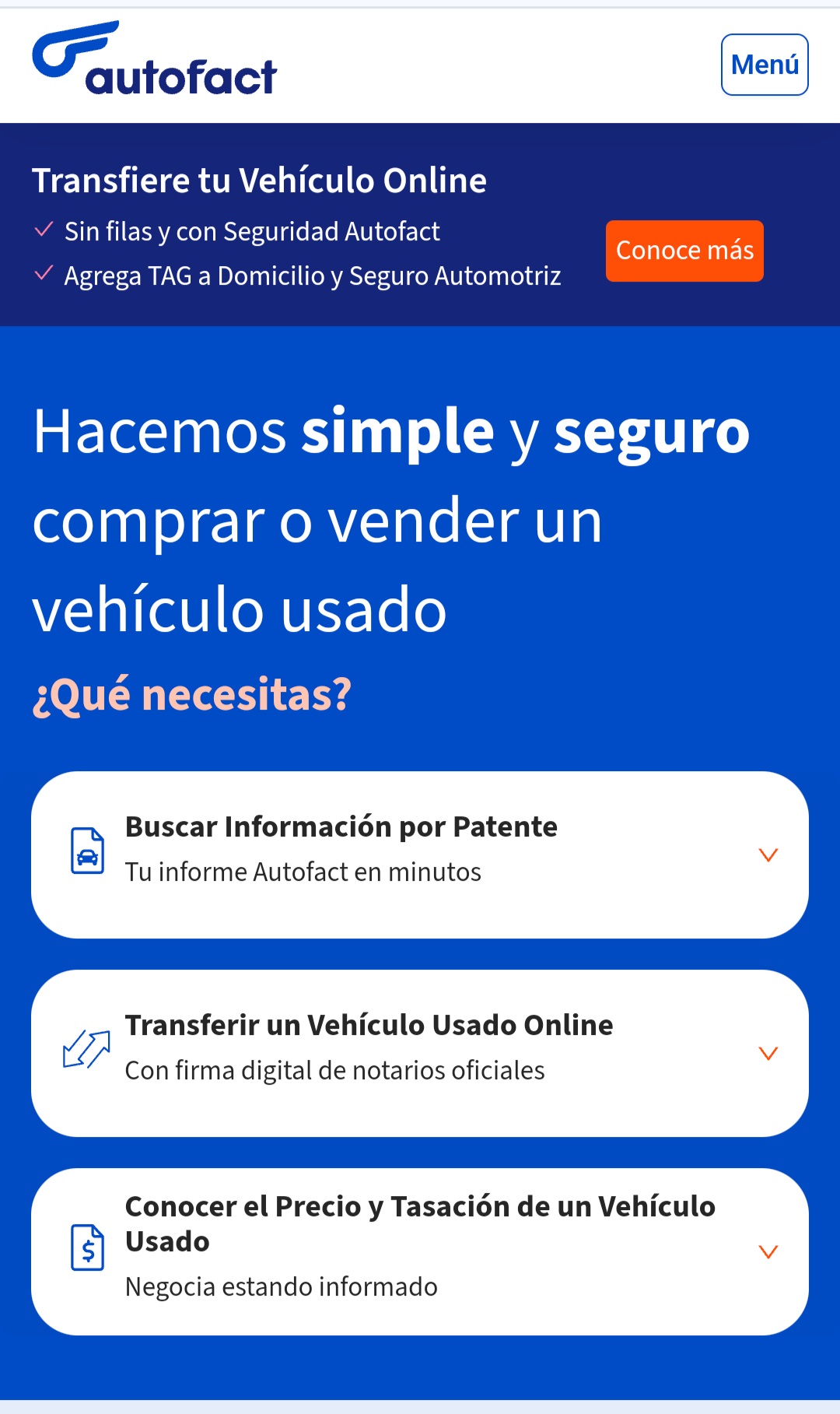 Transferencia online Autofact 