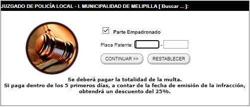 Pagar multa online Melipilla