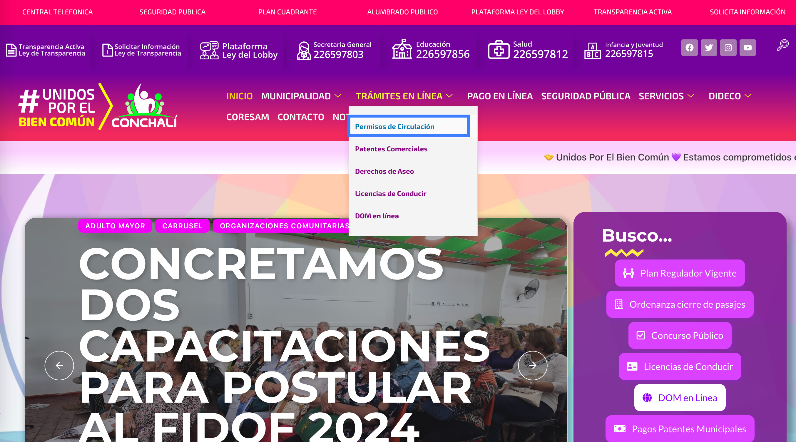 permiso de circulacion en conchali