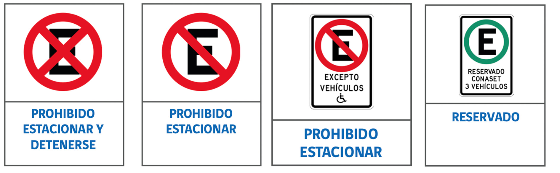 Señales verticales de tránsito reglamentarias