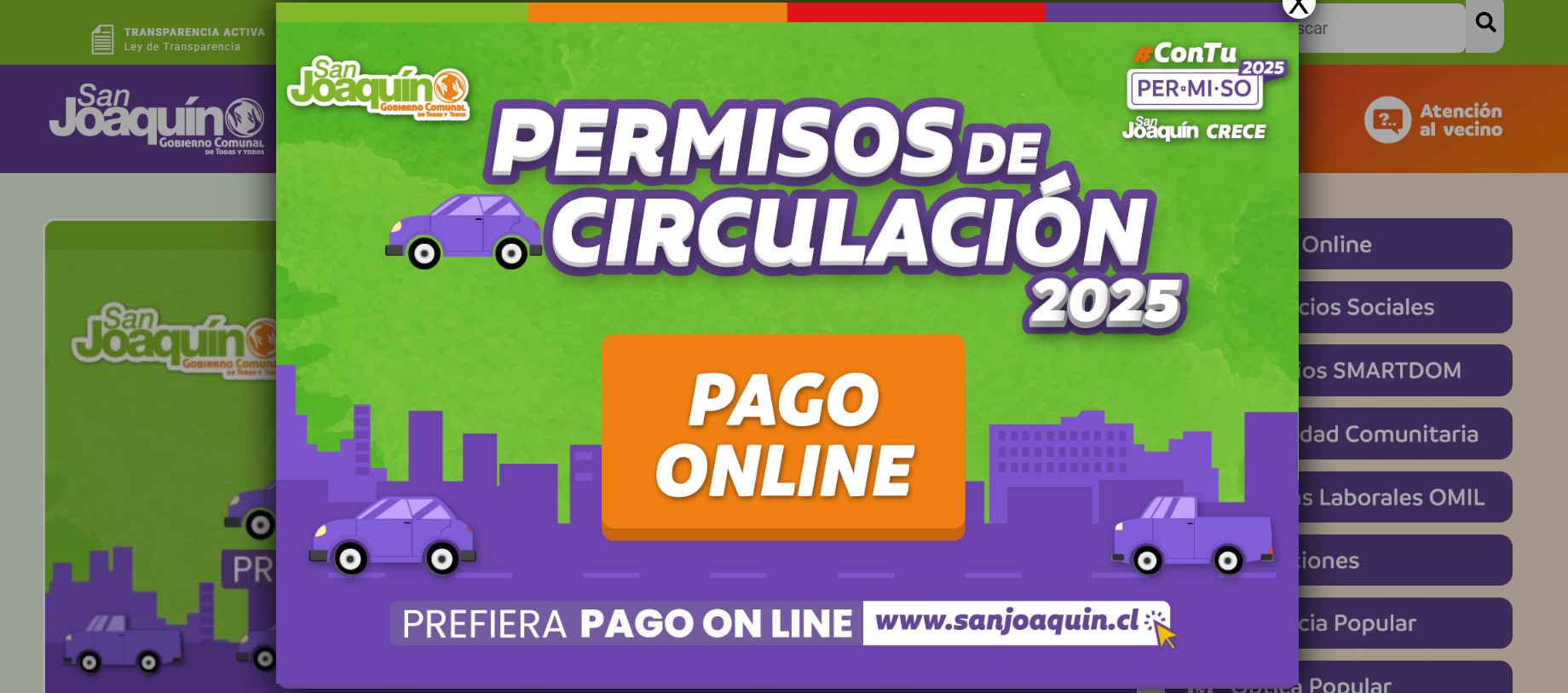 pagar permiso de circulación online san joaquín 2025