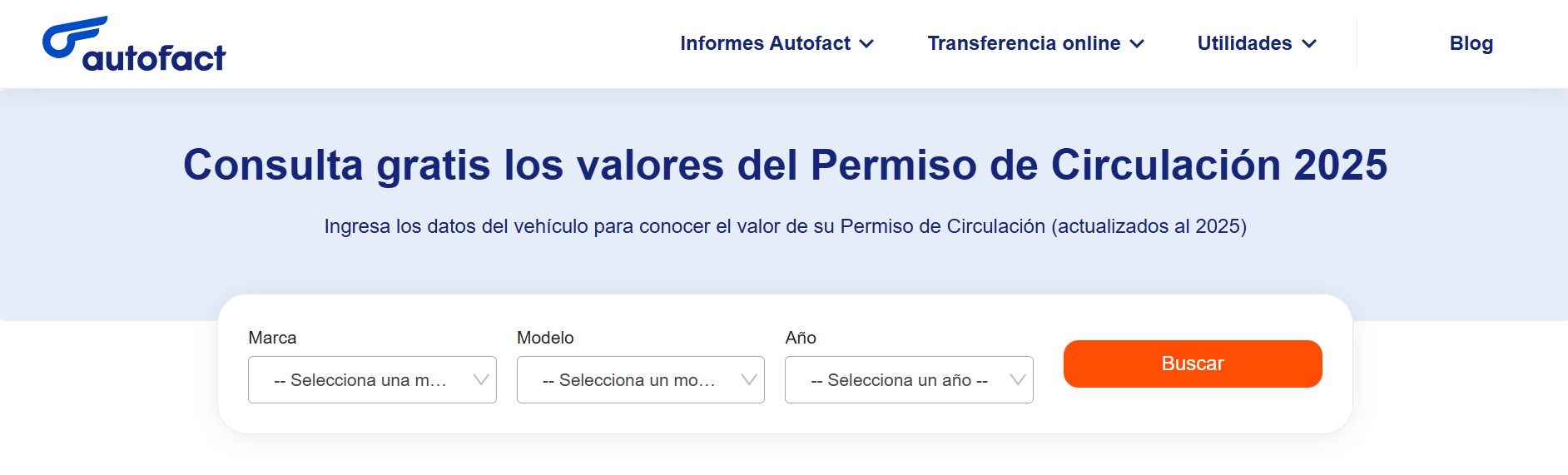consulta valor permiso de circulación 2025 autofact