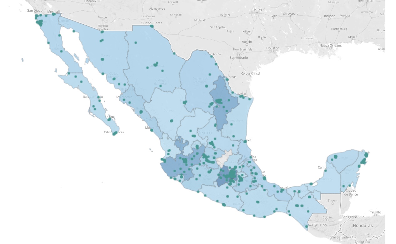 eléctricos e híbridos mapa electrolineras MX