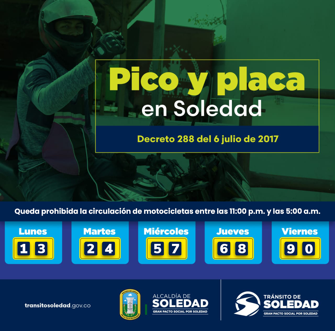 pico y placa en soledad