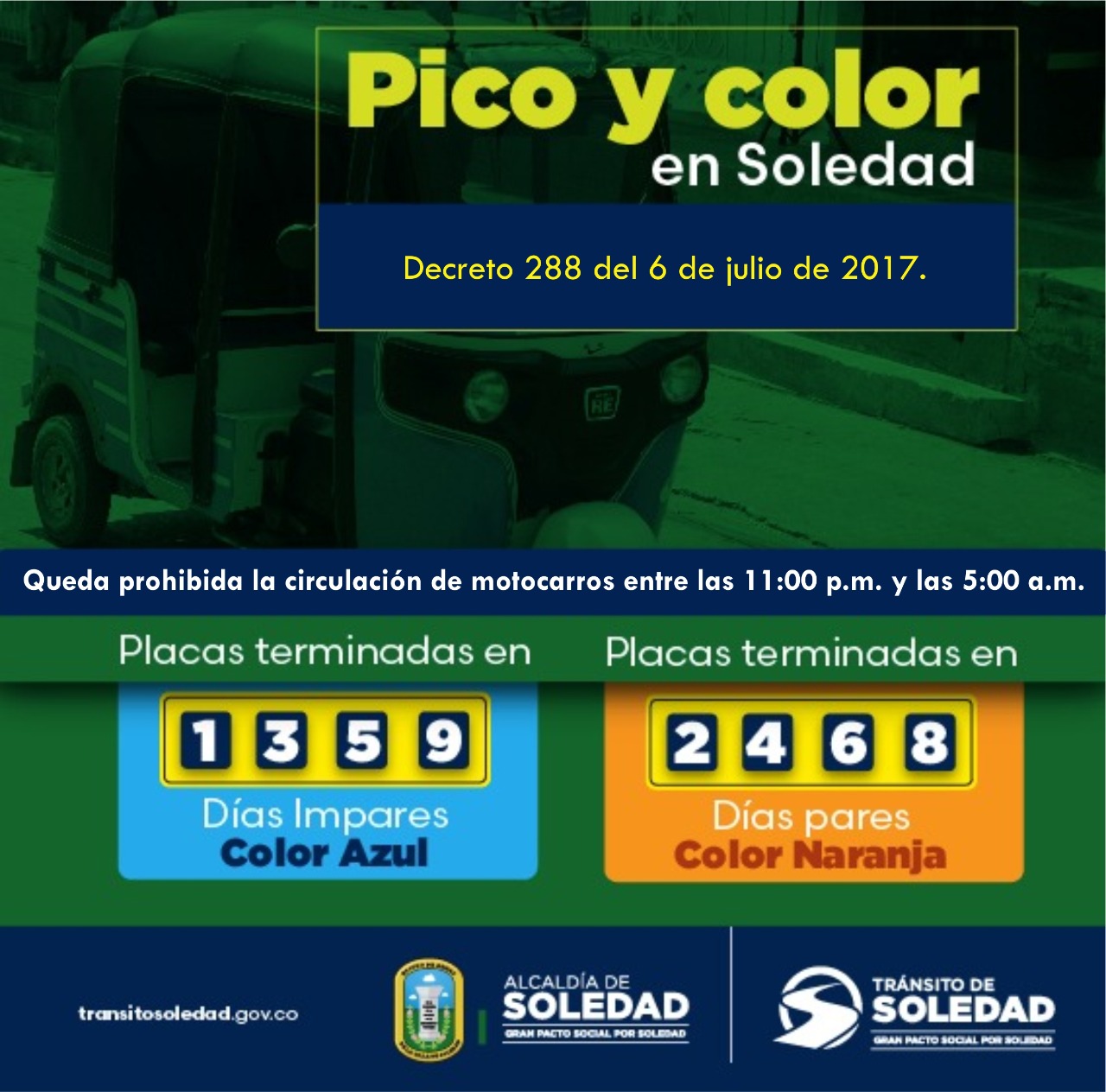 pico y placa en soledad