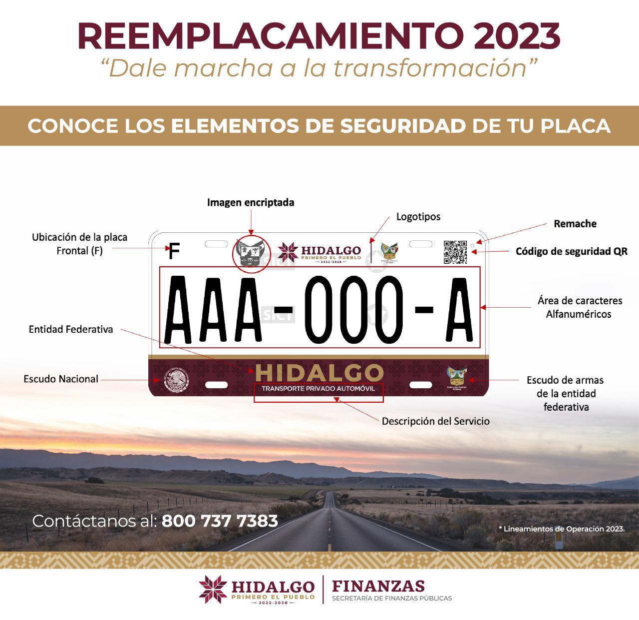Reemplacamiento 2023 en Hidalgo