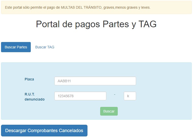 pagar multas en San Bernardo