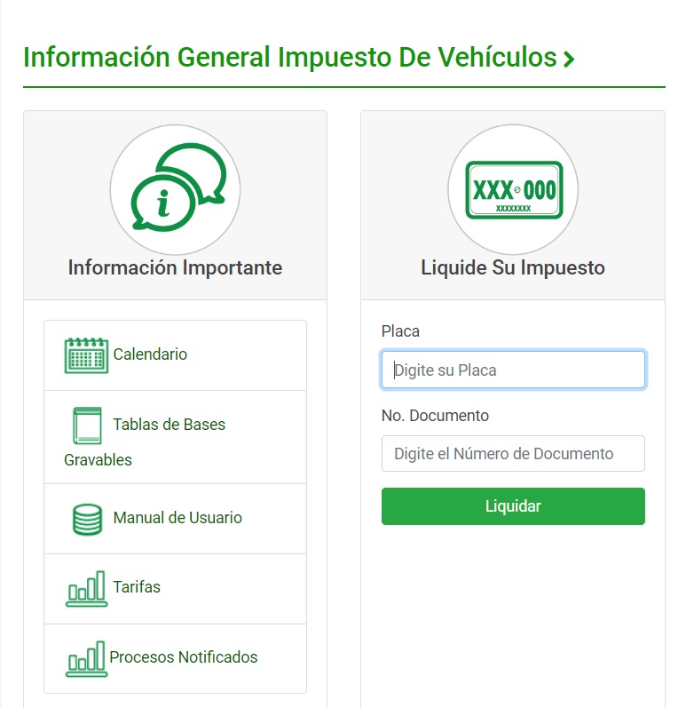 IMPUESTO VEHICULAR EN YOPAL