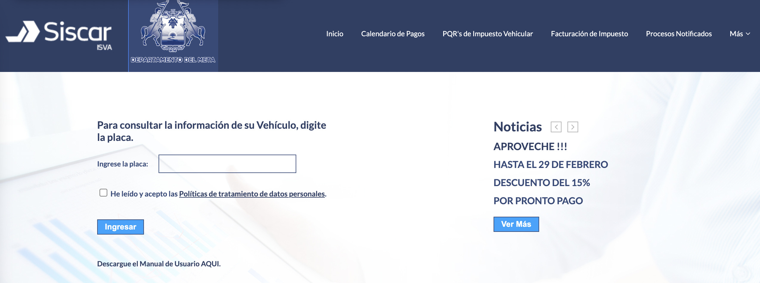 impuesto vehicular en villavicencio