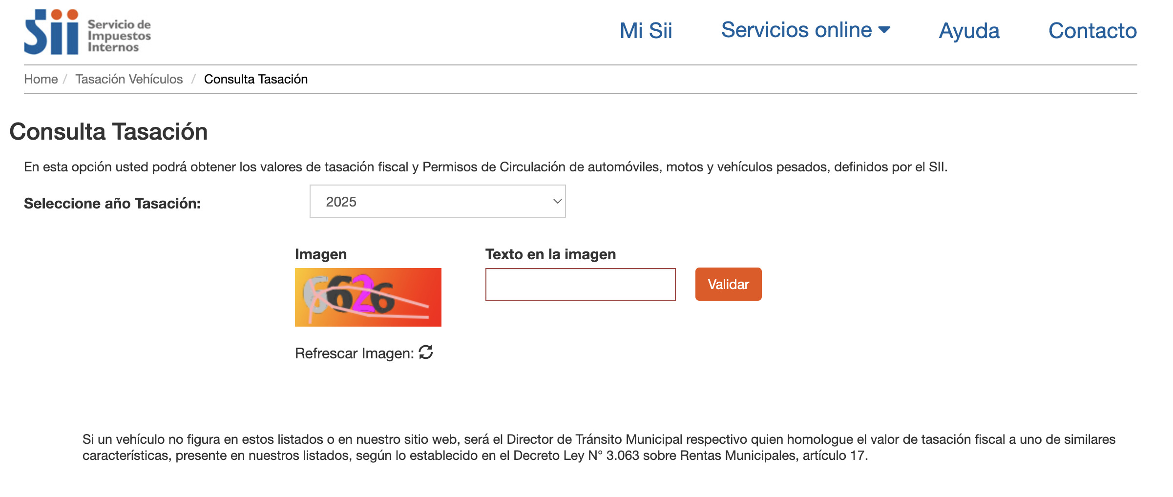 ¿Cómo consultar valores del permiso de circulación en el SII?