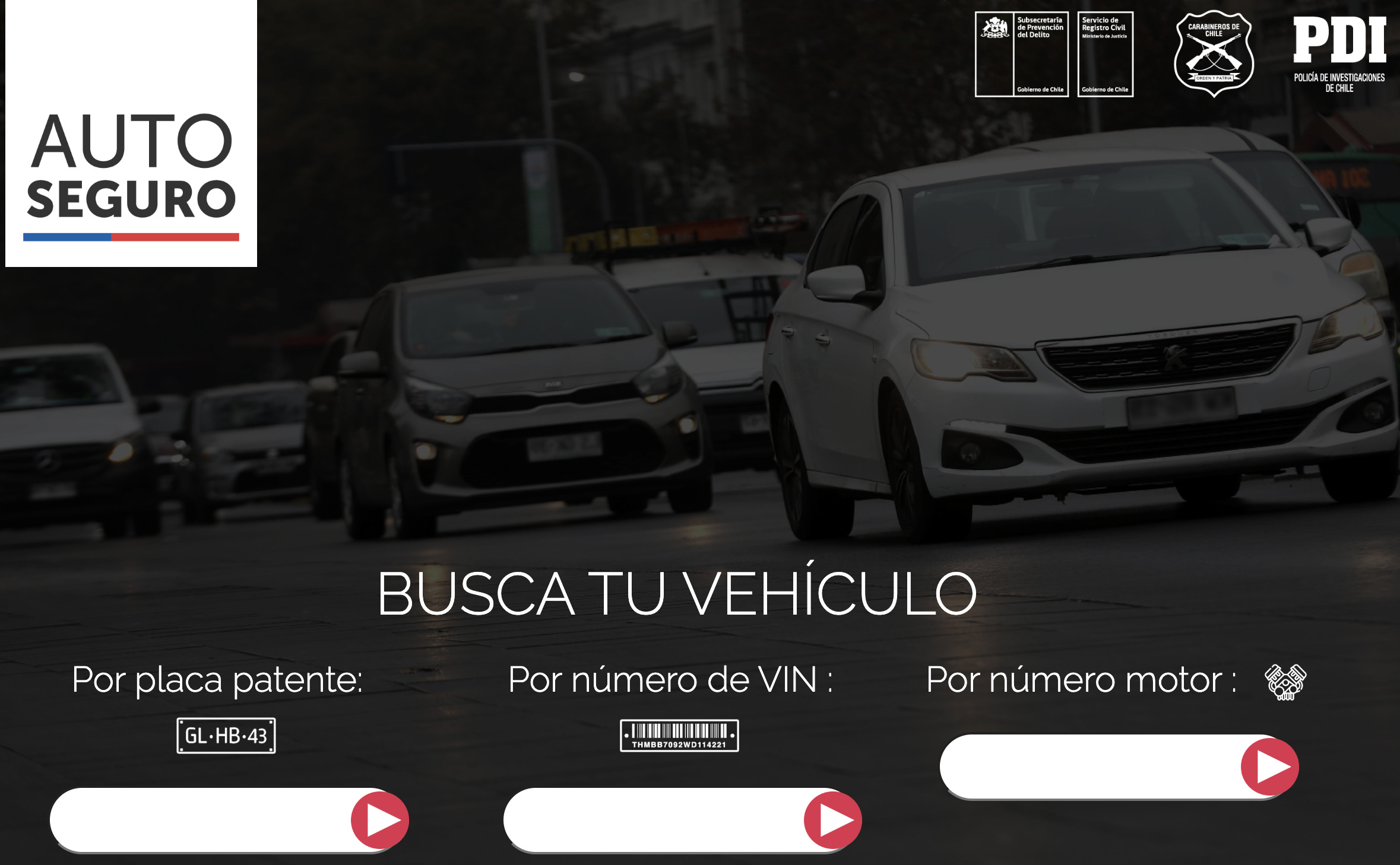Consultar auto robado por VIN en Auto Seguro