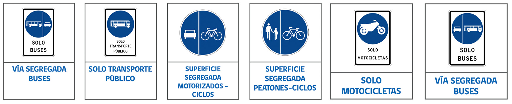 Señales verticales de tránsito reglamentarias