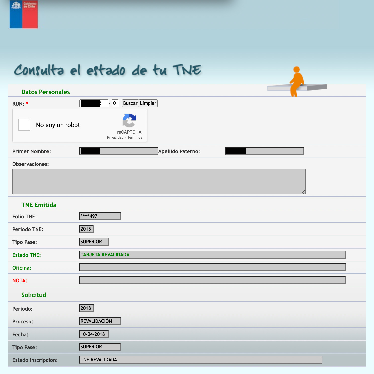 Tarjeta Nacional Estudiantil, TNE