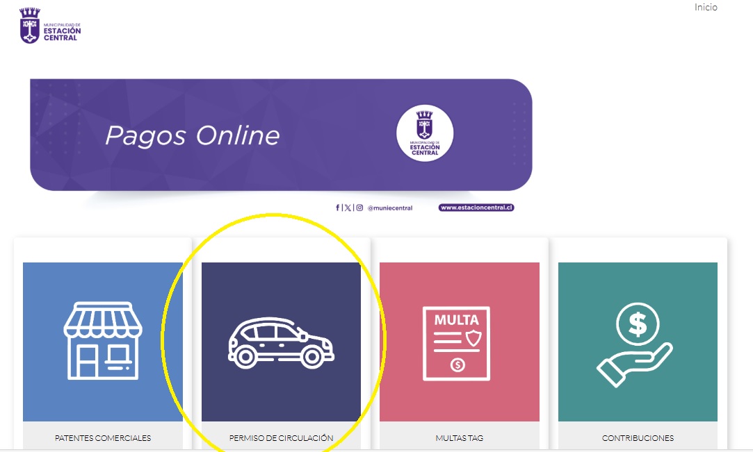 Pago permiso Estación Central
