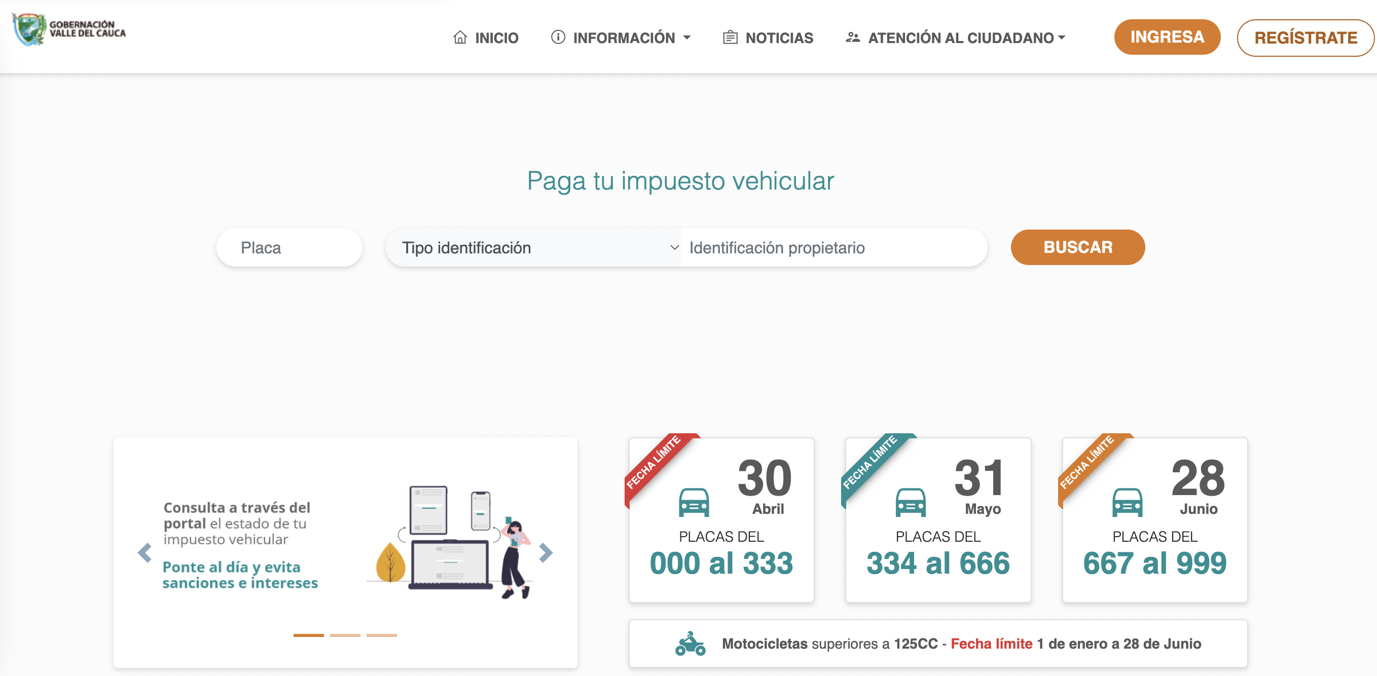 impuesto vehicular en valle del cauca 2024