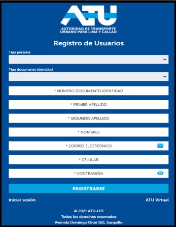 Registro ATU pagar papeletas 