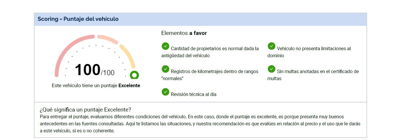Puntaje Autofact de un vehículo: ¿Es recomendable comprarlo?